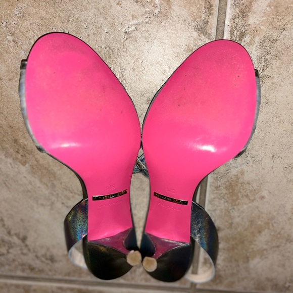 Betsey Johnson Silver and Blue Heels - Picture 5 of 9